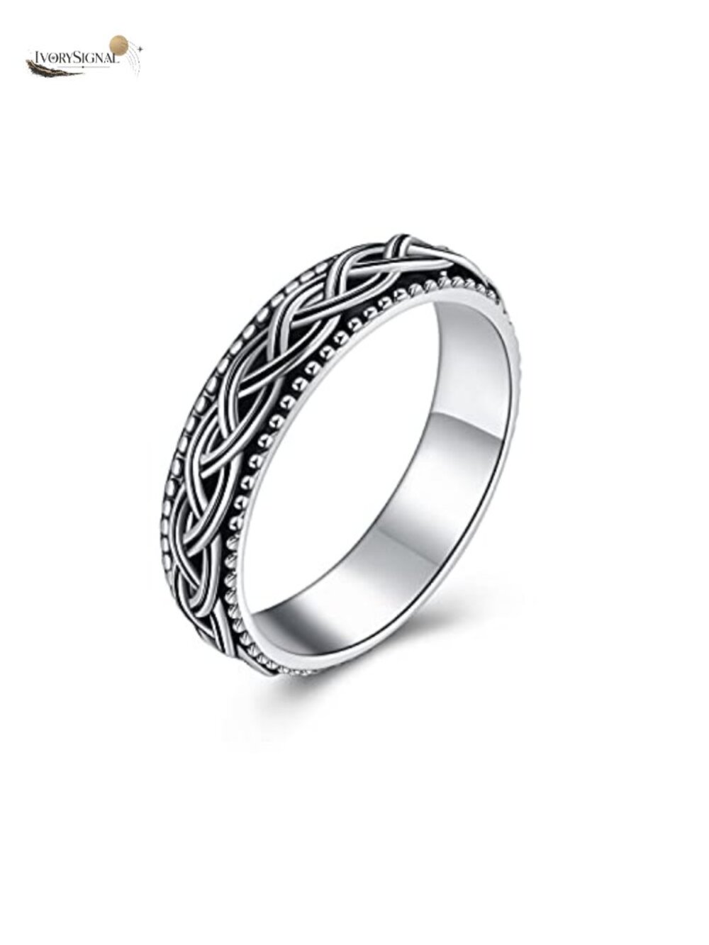 925 Sterling Silver Spinner Fidget Ring Celtic Knot for Women Men
